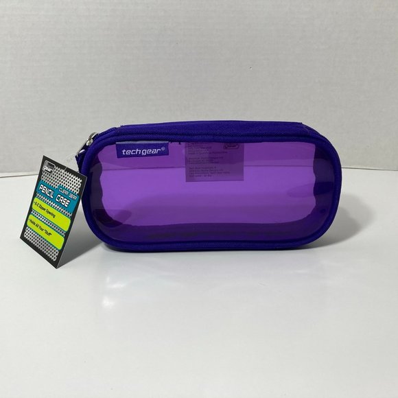 5 Purple Makeup Bag Pencil Case Zipper Organizer - Picture 3 of 14